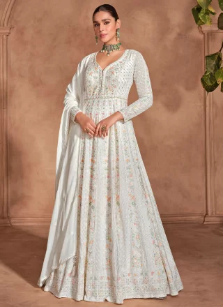 White Chinon  Designer Gown