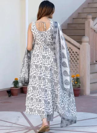 White Cotton Salwar Suit