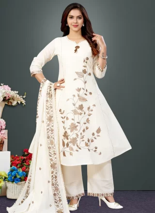 White Cotton Salwar Suit
