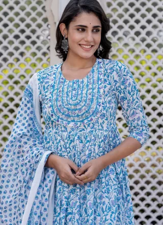 White Cotton Trendy Suit