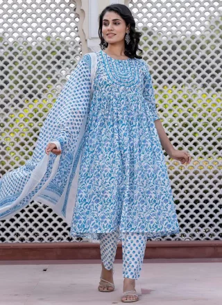 White Cotton Trendy Suit