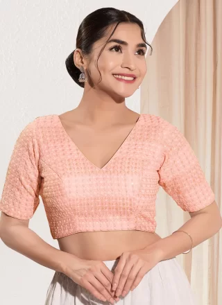 White Fancy Fabric Blouse 