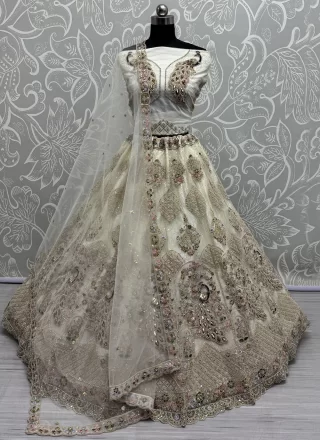 White Net Lehenga Choli