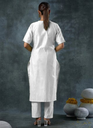White Rayon Designer Kurti