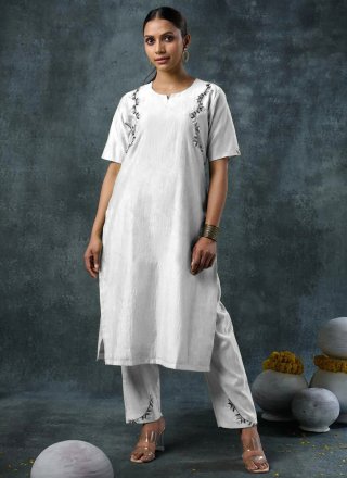 White Rayon Designer Kurti