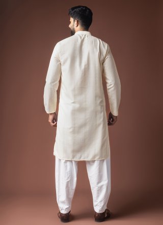 White Rayon Kurta Pyjama