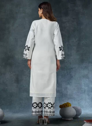 White Rayon Party Wear Kurti