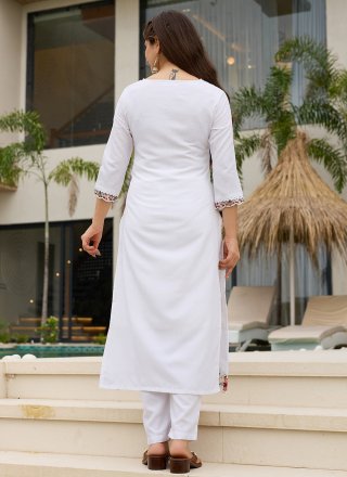 White Viscose Salwar Suit