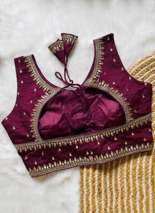 Wine Silk Blouse