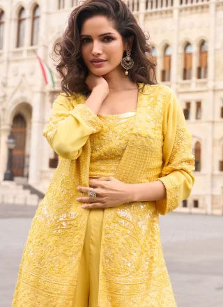 Yellow Georgette Salwar Suit