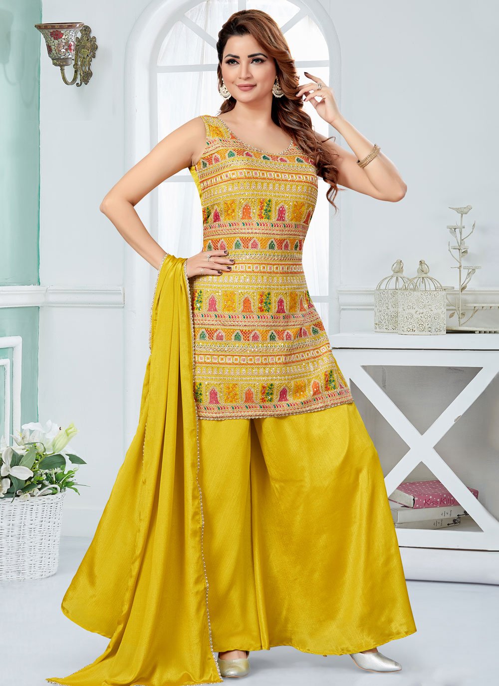 Yellow Fancy Party Wear Punjabi Suit Latest Punjabi Suit Design
