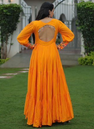 Yellow Rayon Gown