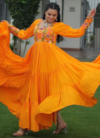 Yellow Rayon Gown