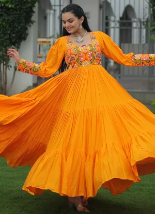 Yellow Rayon Gown