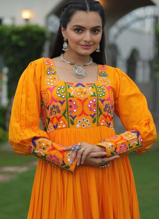 Yellow Rayon Gown