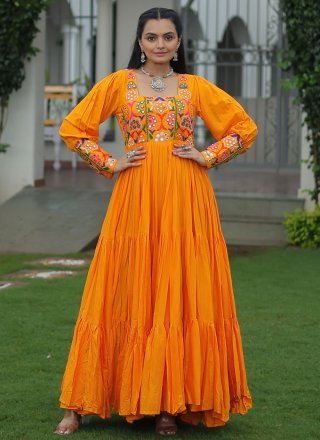 Yellow Rayon Gown