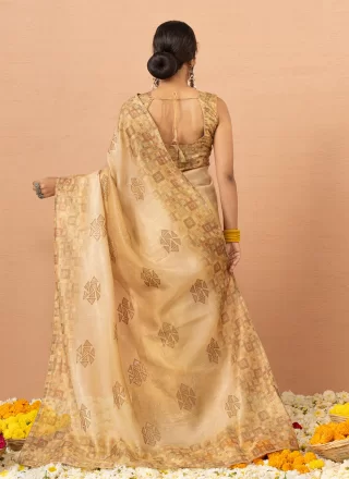 Yellow Tissue Contemporary Sare