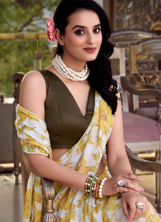 Yellow Weight Less Traditional Saree