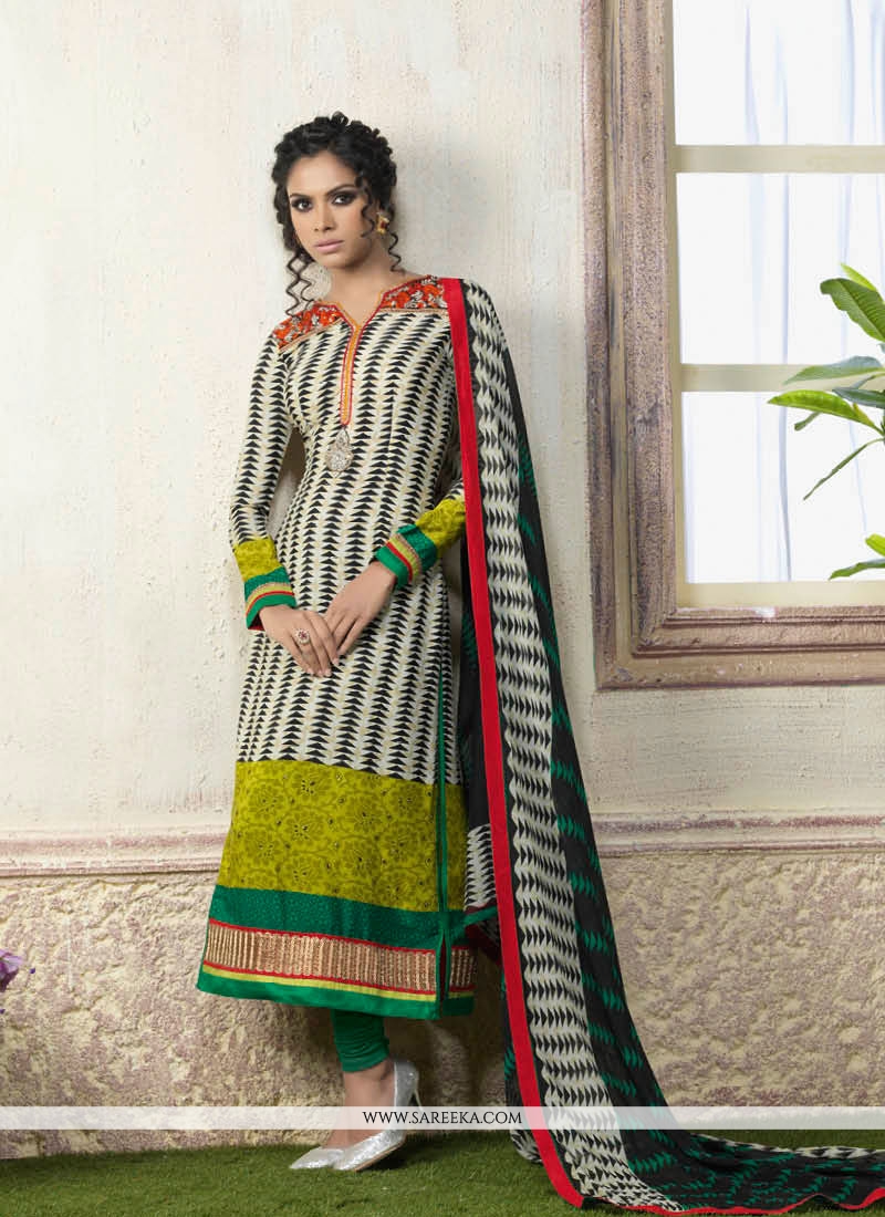 lace material churidar