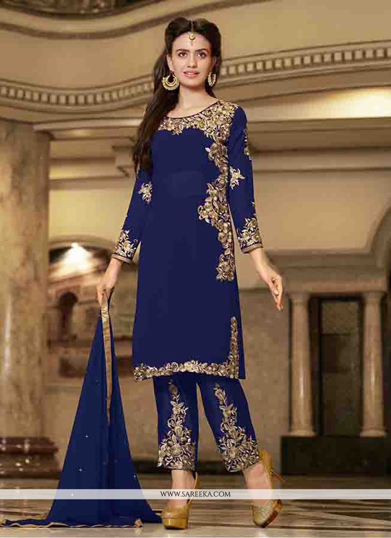 zari work designer punjabi suit