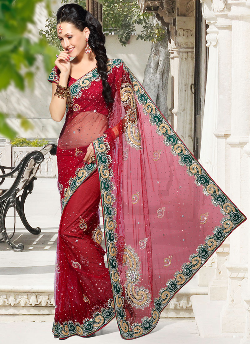 Brown Banarasi Silk Saree With Resham Work 4754SR11