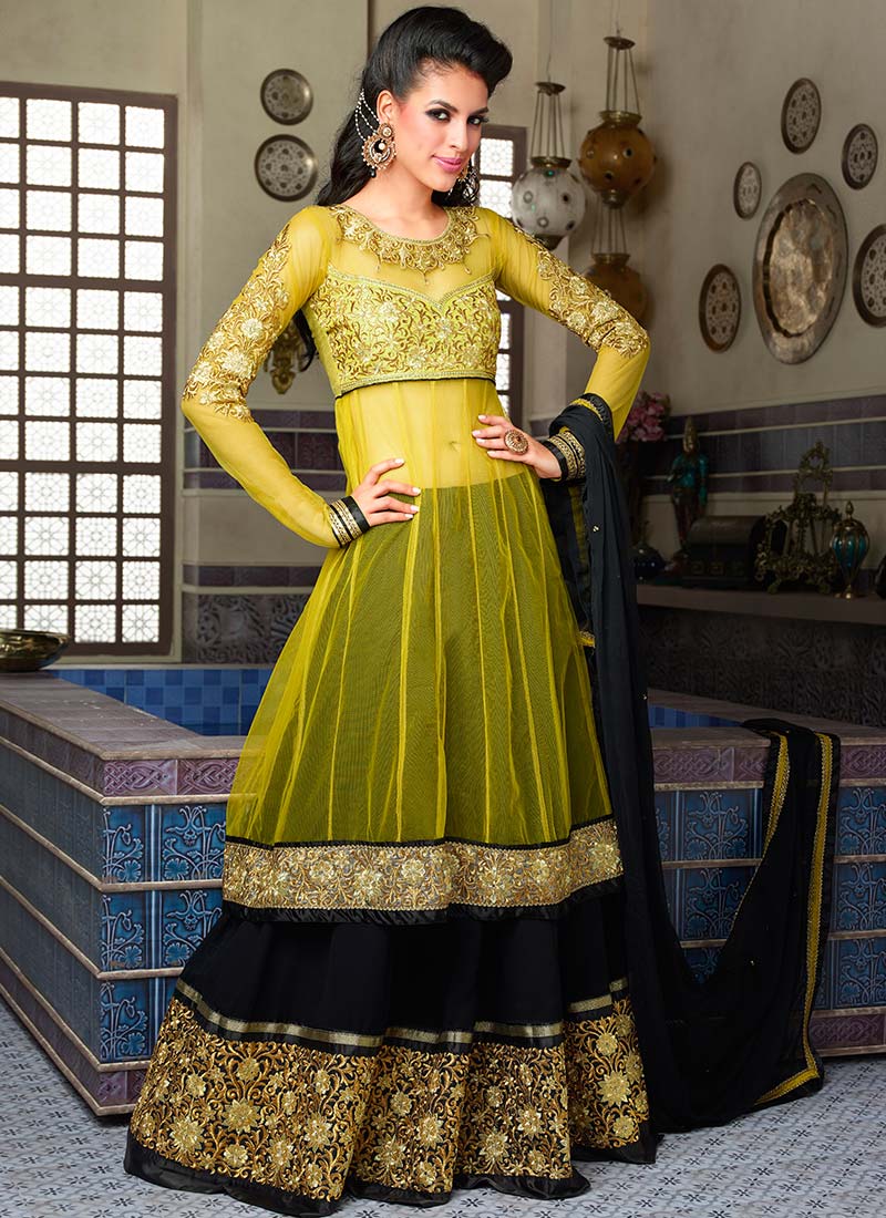 lehenga frock suit