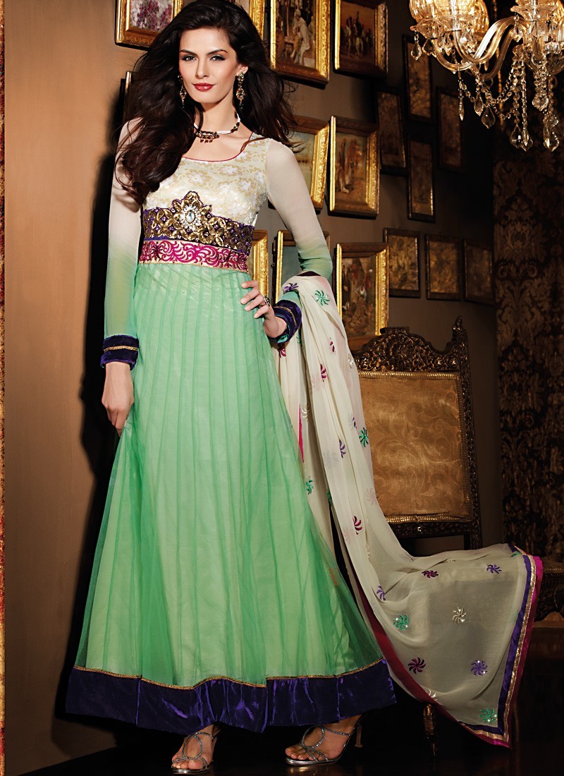 emerald green pakistani suit