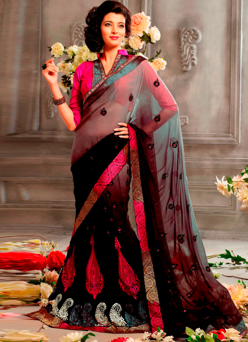 Buy HALFSAREE STUDIO Black Banarasi silk Zari Lehenga for Women Online at  Best Prices in India - JioMart.