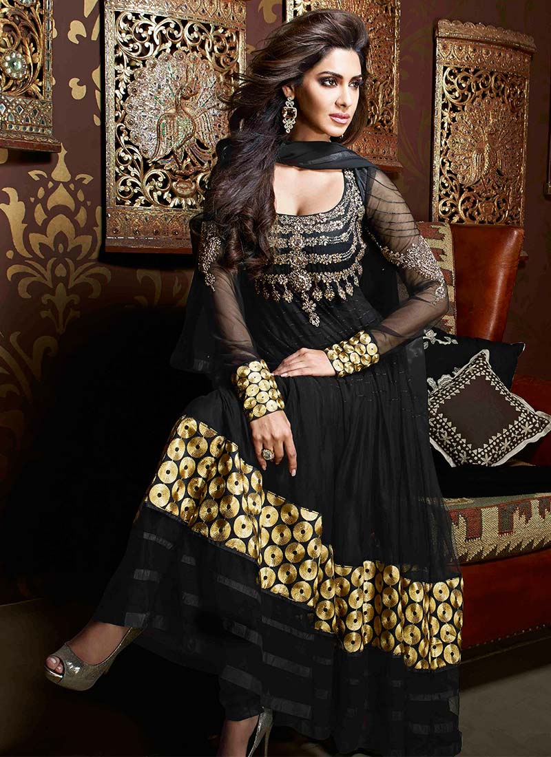 Black Net Salwar Kameez