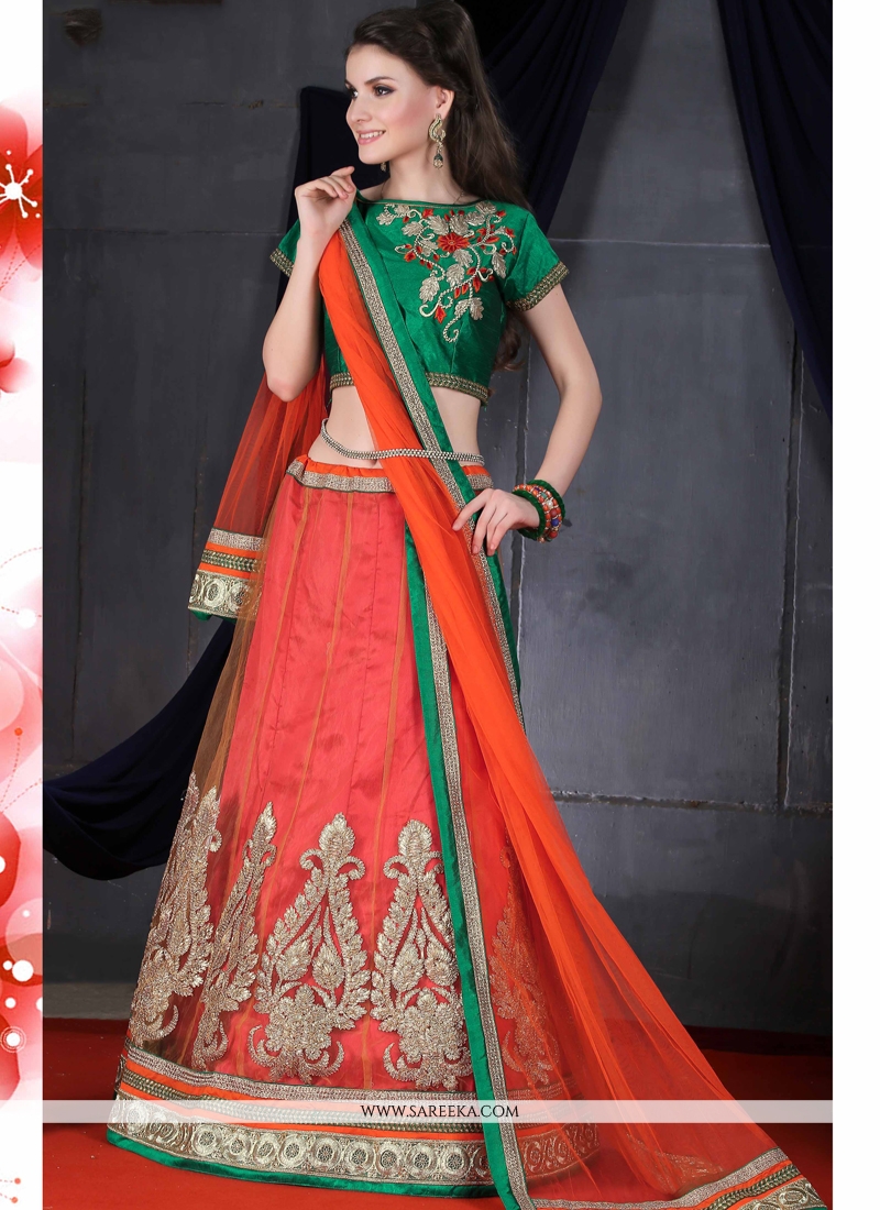 Red A Line Lehenga Choli