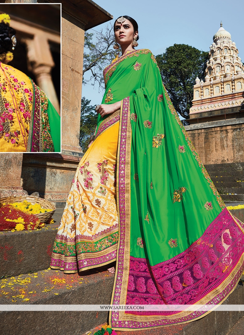 Silk Multi Colour Designer Saree