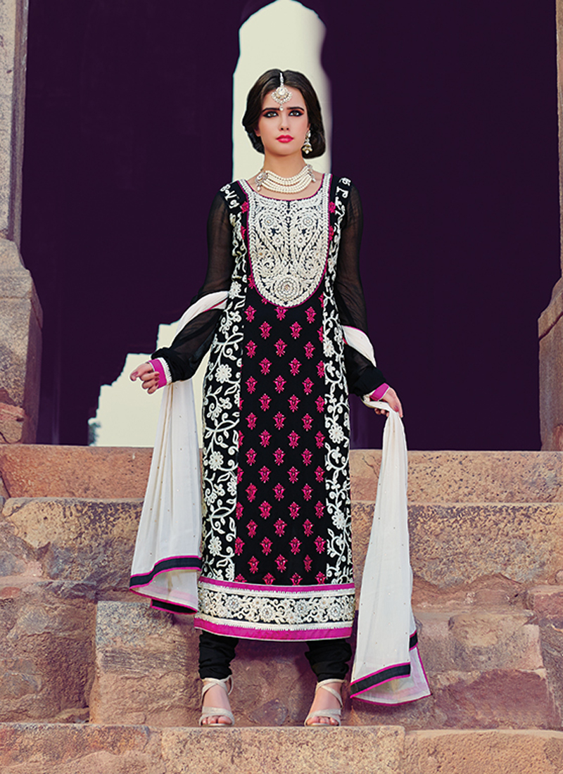 black churidar designs