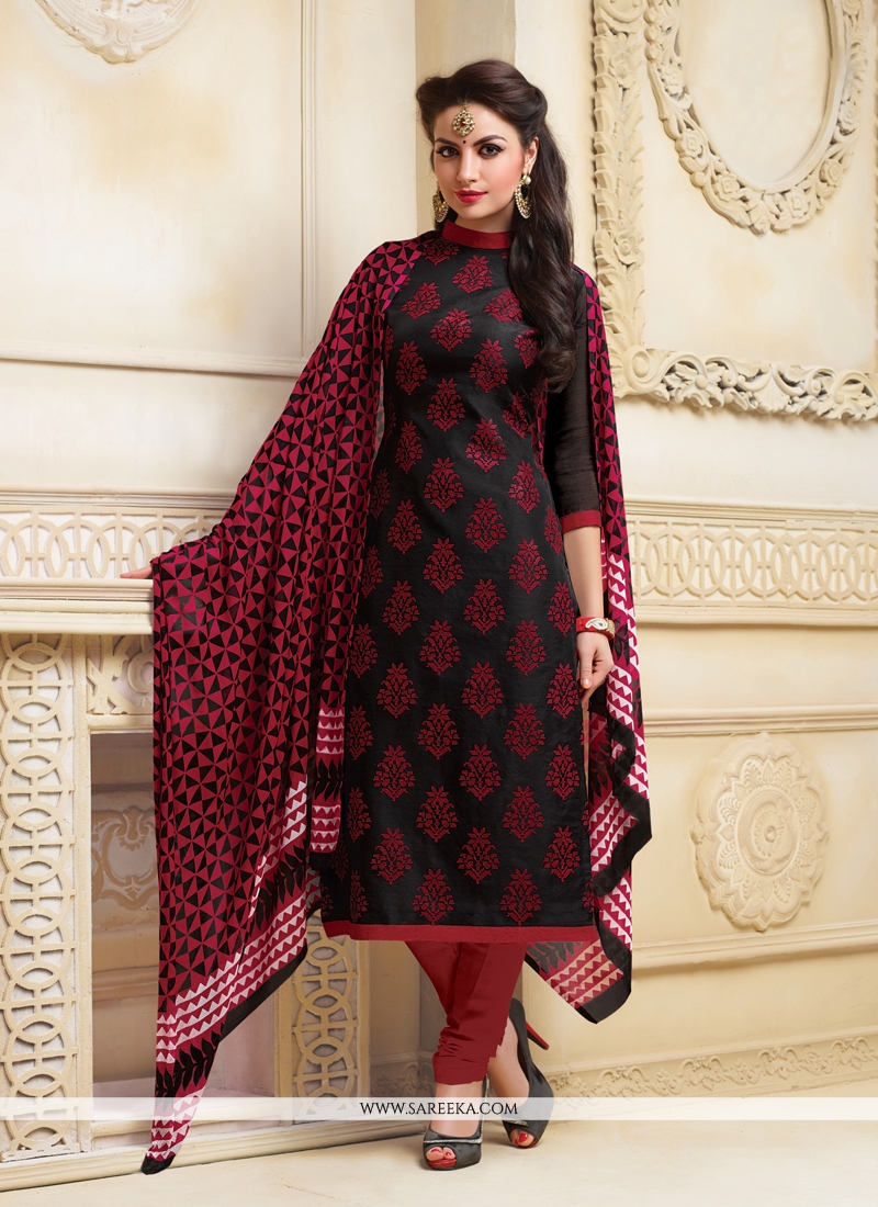 Lace Work Churidar Salwar Suit