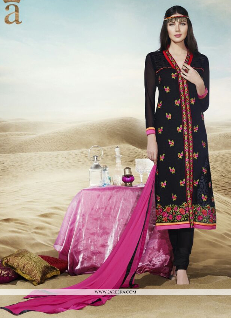 black churidar designs