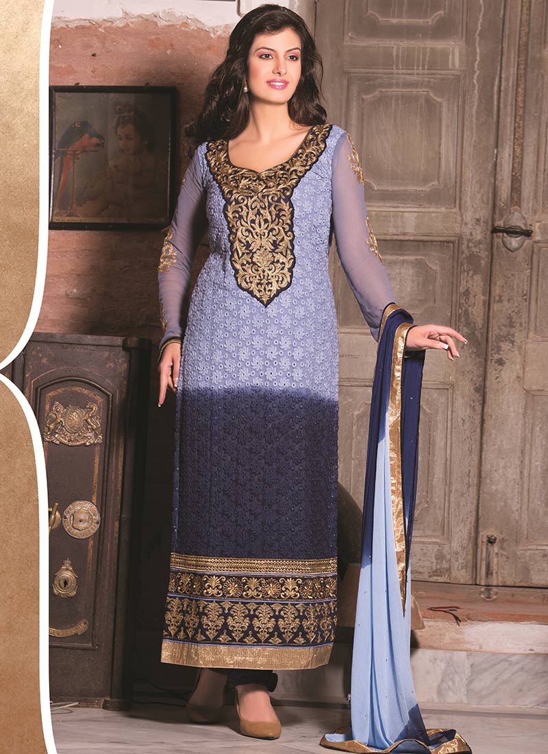 lavender colour churidar material
