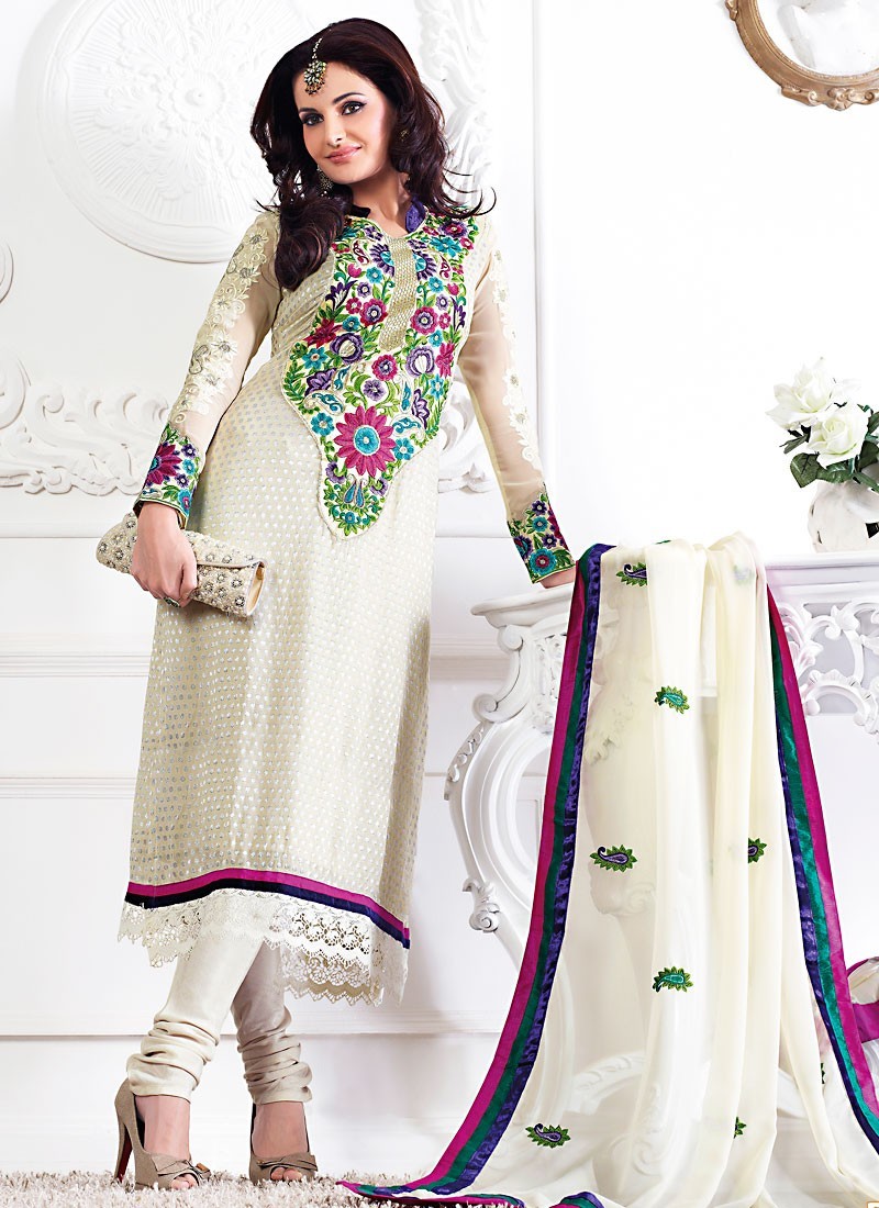 Off White Salwar Kameez