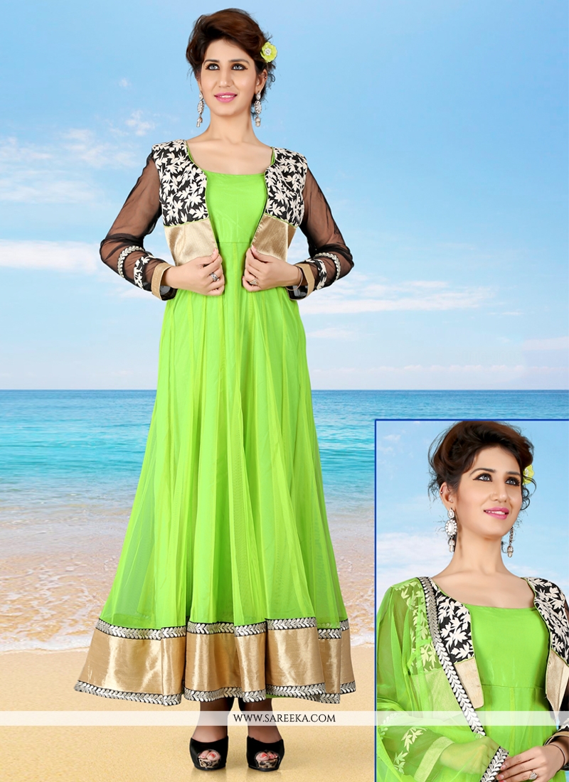 net embroidery gown