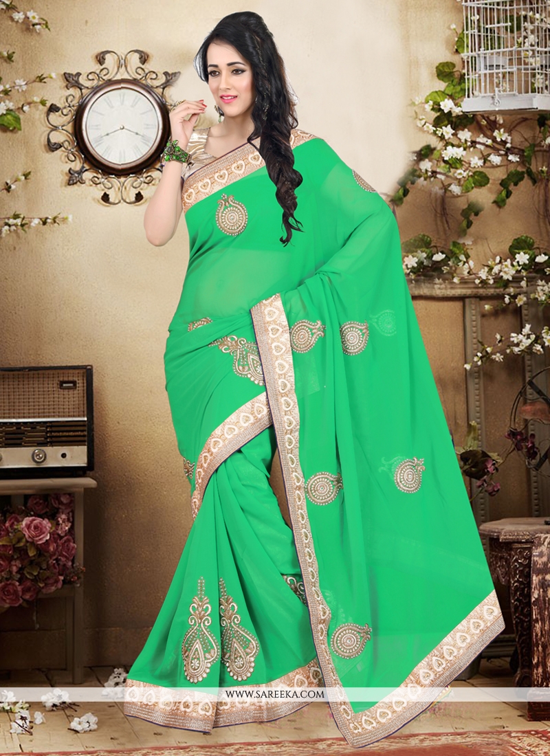 Indian Attire Heavy Weightless Georgette Fancy Border Saree dvz0003558