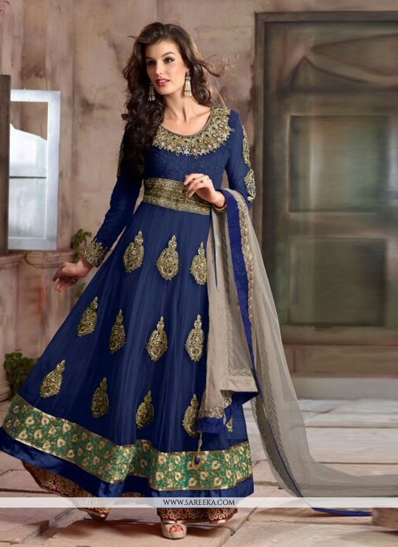 Net Anarkali Salwar Kameez