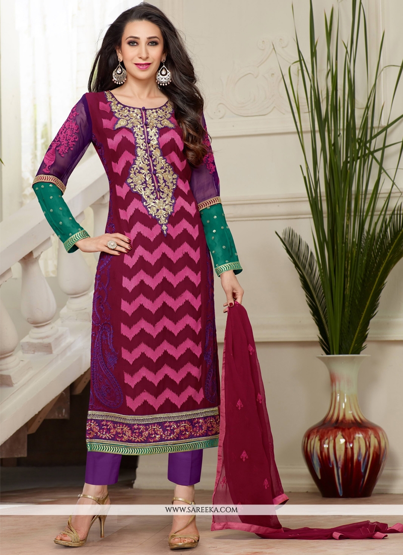 Karishma Kapoor Multi Colour Georgette Designer Salwar Kameez - Party ...