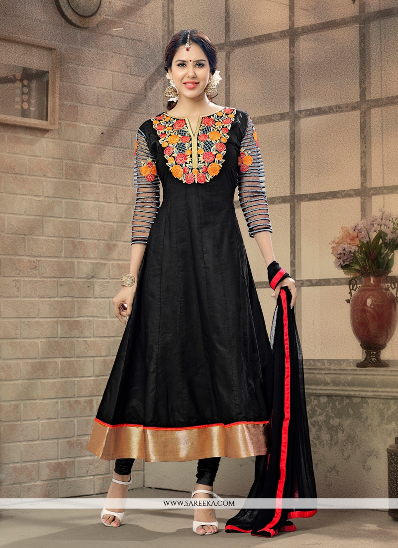 Black cotton outlet frock suit