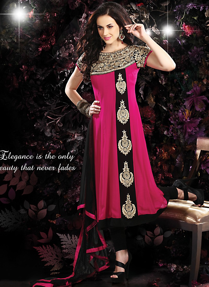 black pink salwar suit