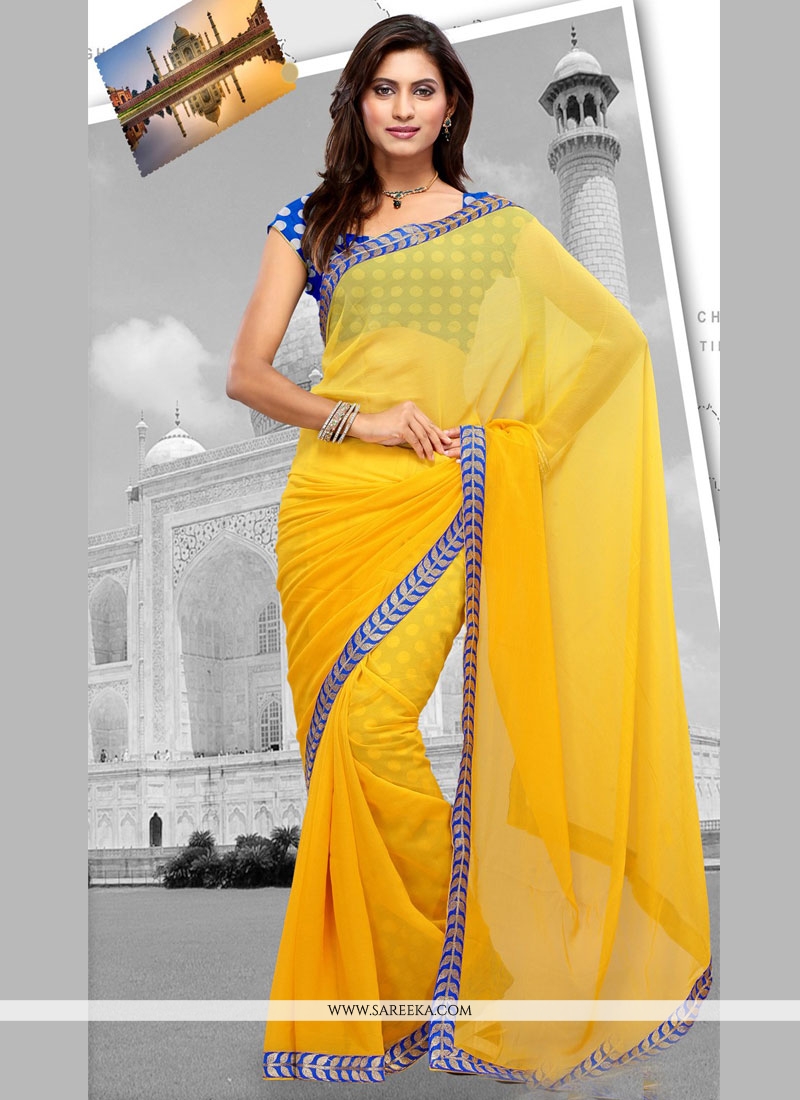 Yellow Casual Saree