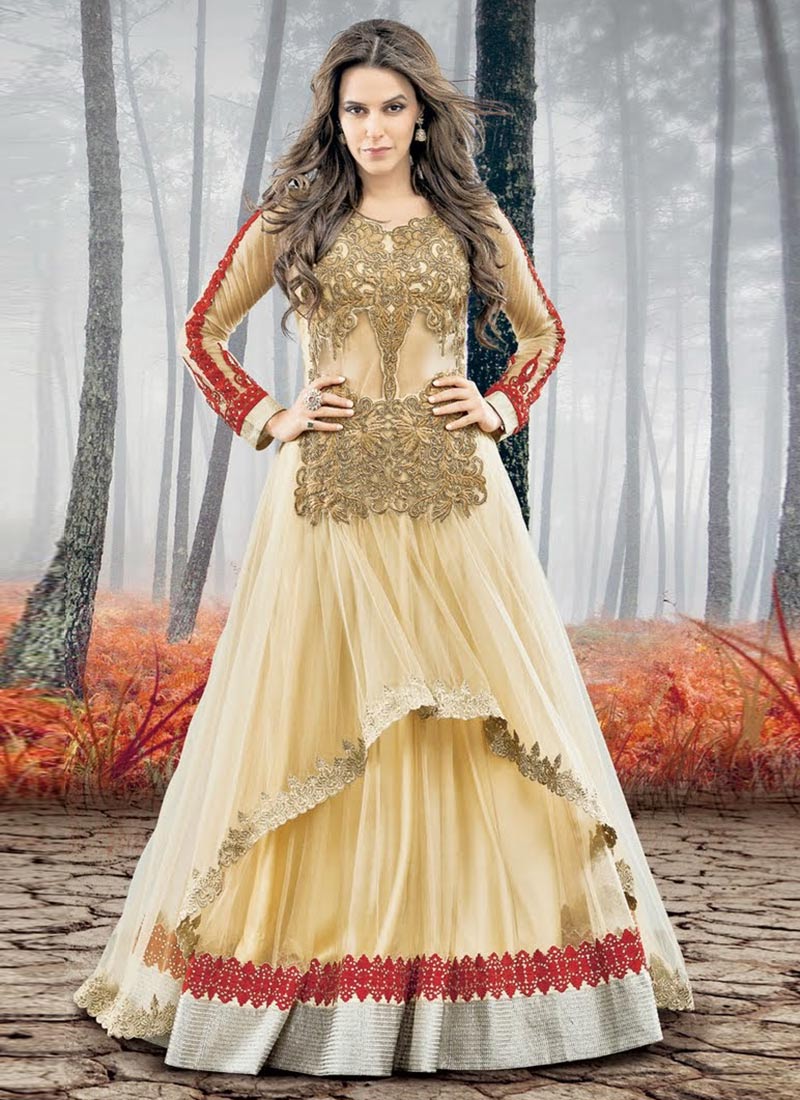 layered salwar suit