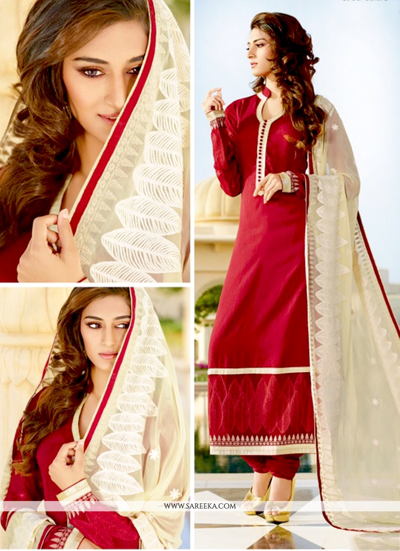tussar silk churidar set