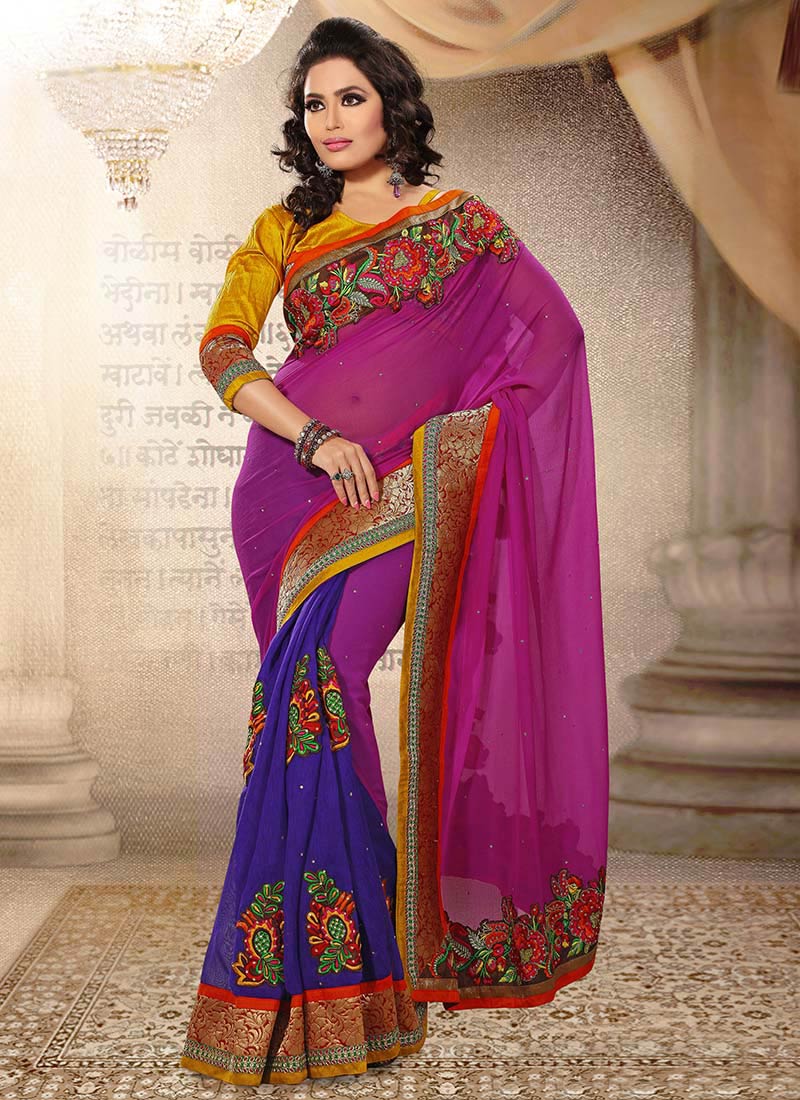 Padmakshi - Purple and Violet Paithani Art Silk Halfsaree – Ivalinmabia