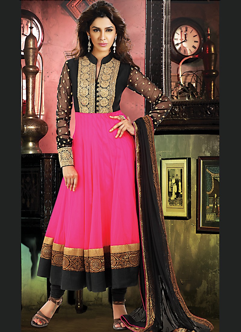black pink salwar suit