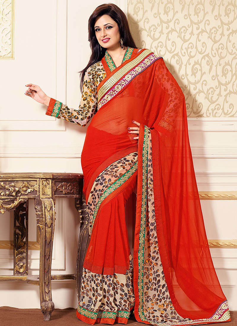 Red Brasso Wedding Saree