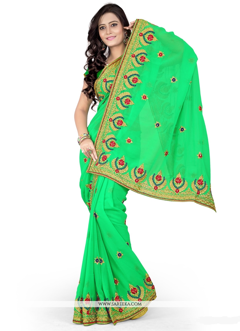 Sea Green Designer Saree