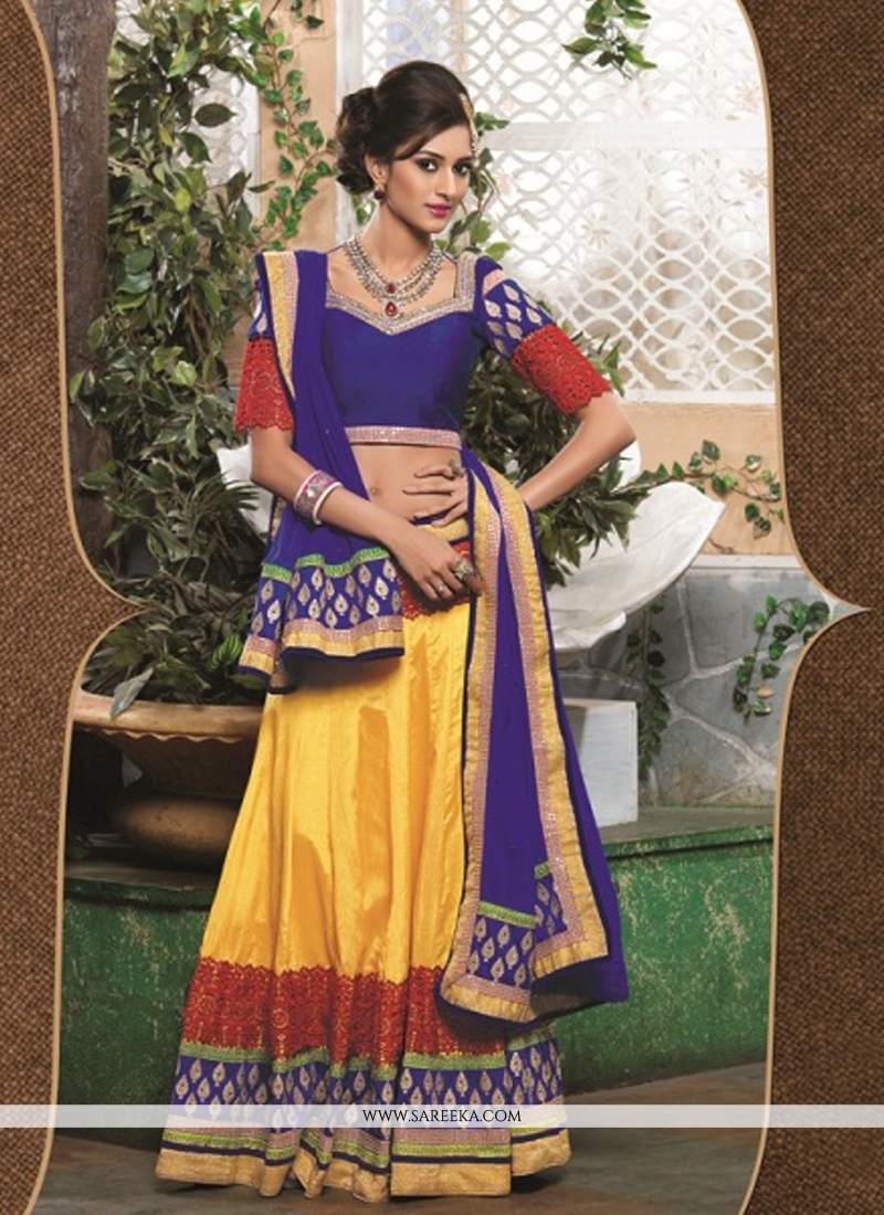 Patch Border Work A Line Lehenga Choli 